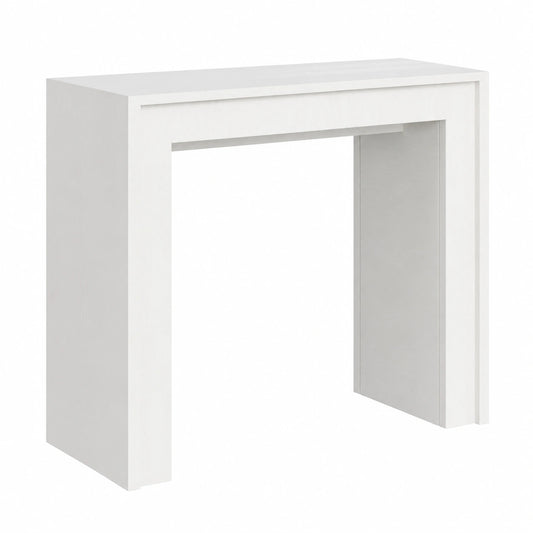 Table console, extensible, coloris blanc, pour l’entrée ou le salon
