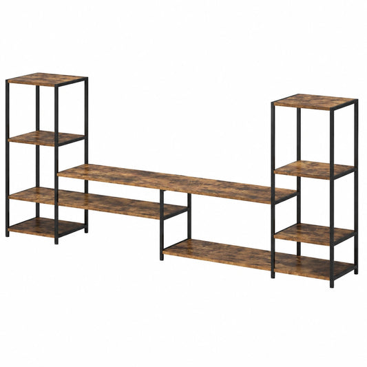 Meuble TV, avec rangement, avec étagères, 226 x 93 cm, pour le salon