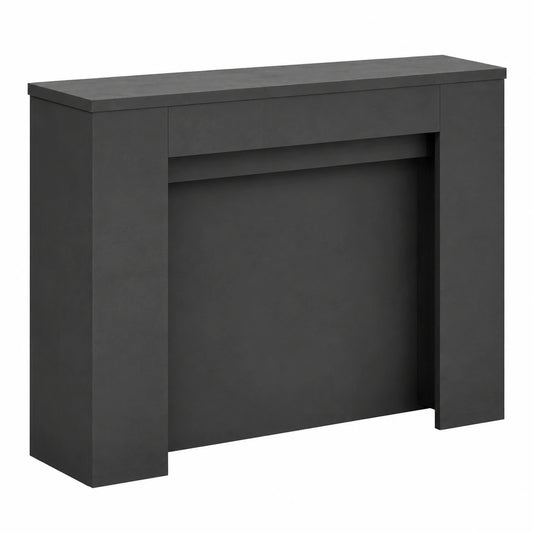 Table console, extensible, coloris anthracite, pour l’entrée ou le salon