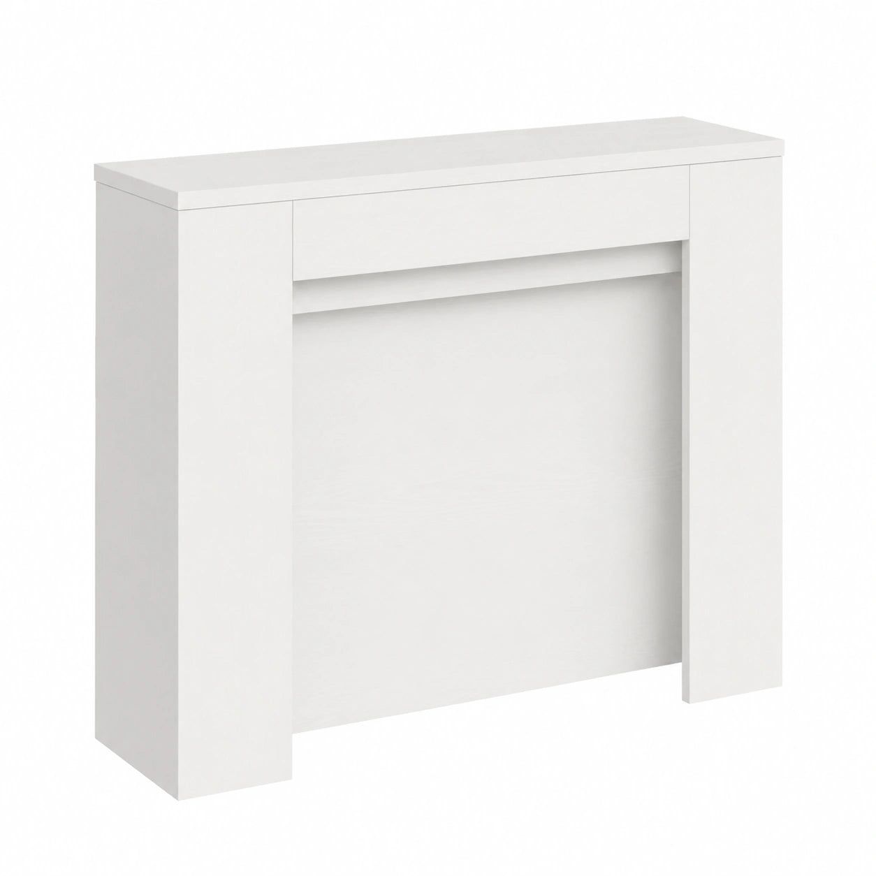 Table console, extensible, coloris blanc, pour l’entrée ou le salon