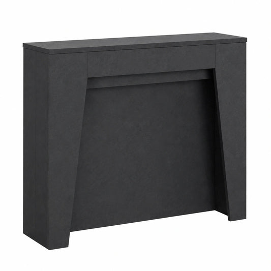 Table console, extensible, coloris anthracite, pour l’entrée ou le salon