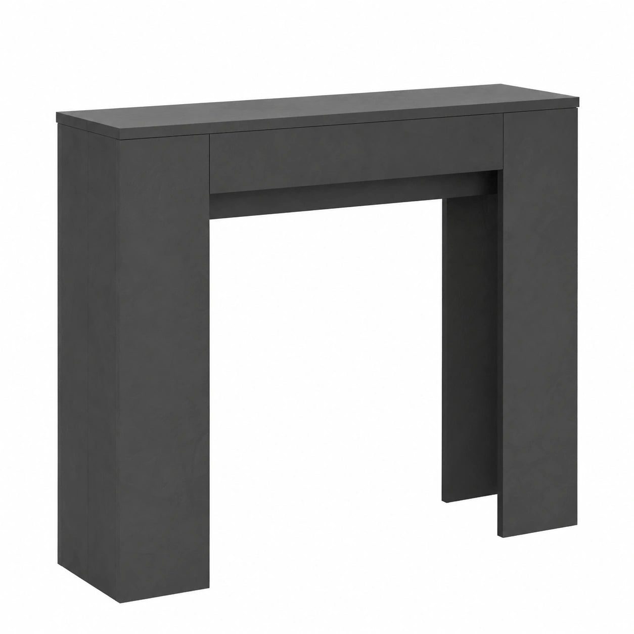 Table console, extensible, coloris anthracite, pour l’entrée ou le salon