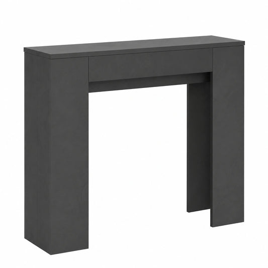 Table console, extensible, coloris anthracite, pour l’entrée ou le salon
