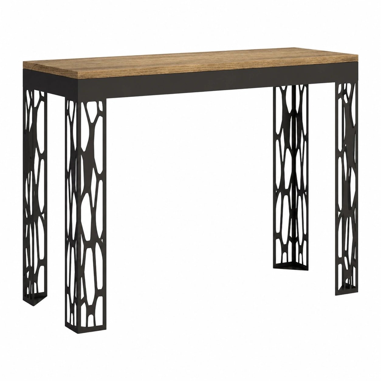 Table console, extensible, en chêne, pour l’entrée ou le salon